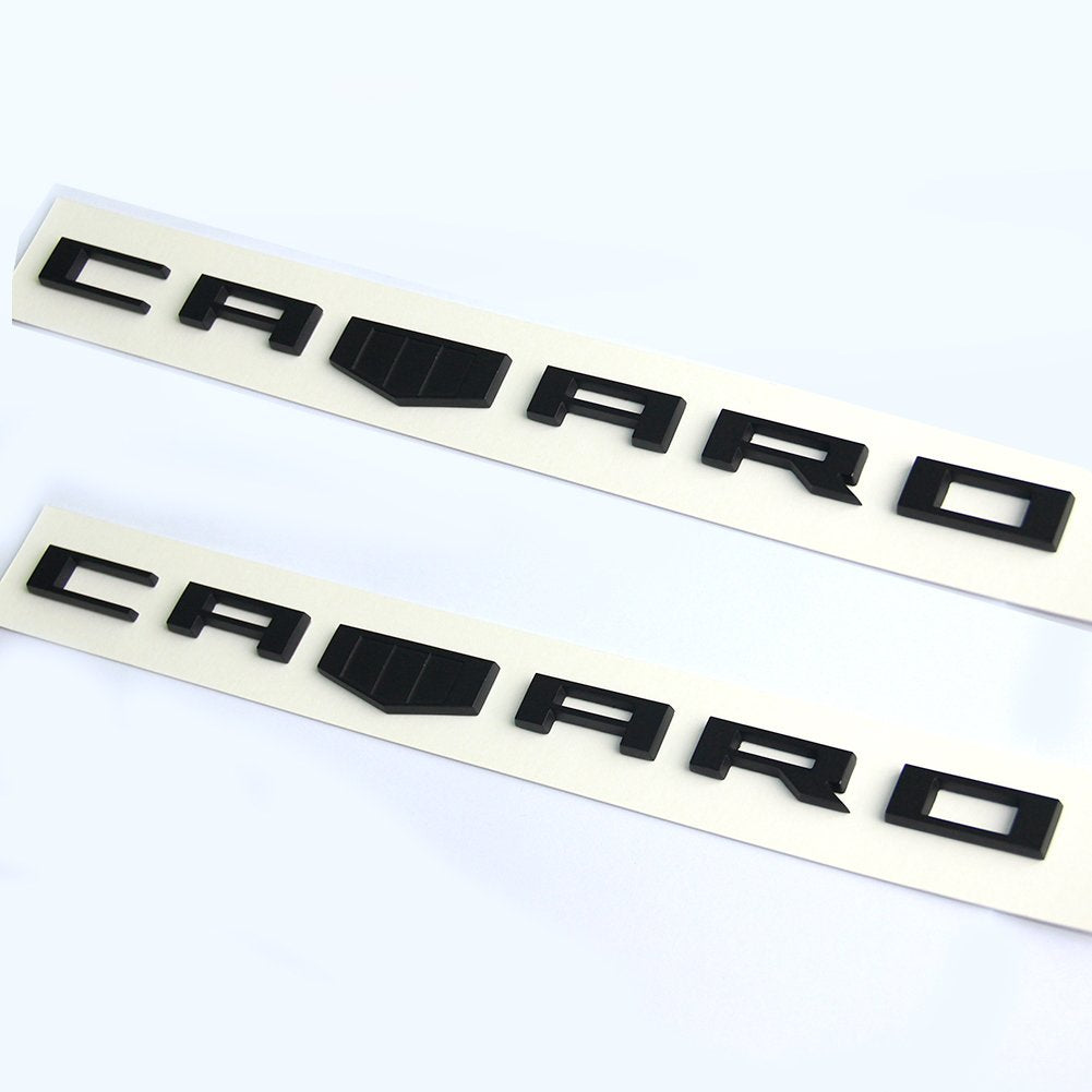Yoaoo 2X OEM Camaro Emblem Badges 3D Letter for Camaro Rs Ss Zl1 Z28 Chevy Redline Style Matte Black