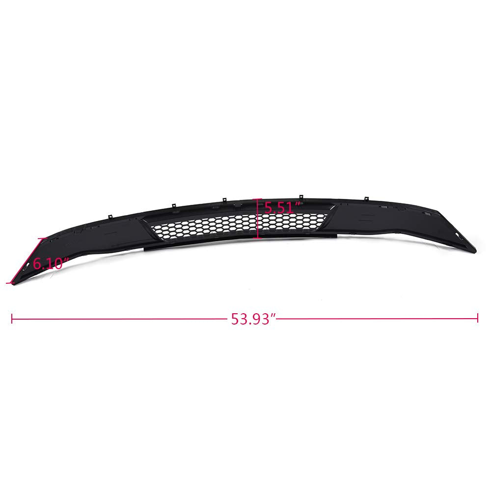 PIT66 Honeycomb Style Lower Grille for 2018-2021 Ford Mustang, Black Plastic