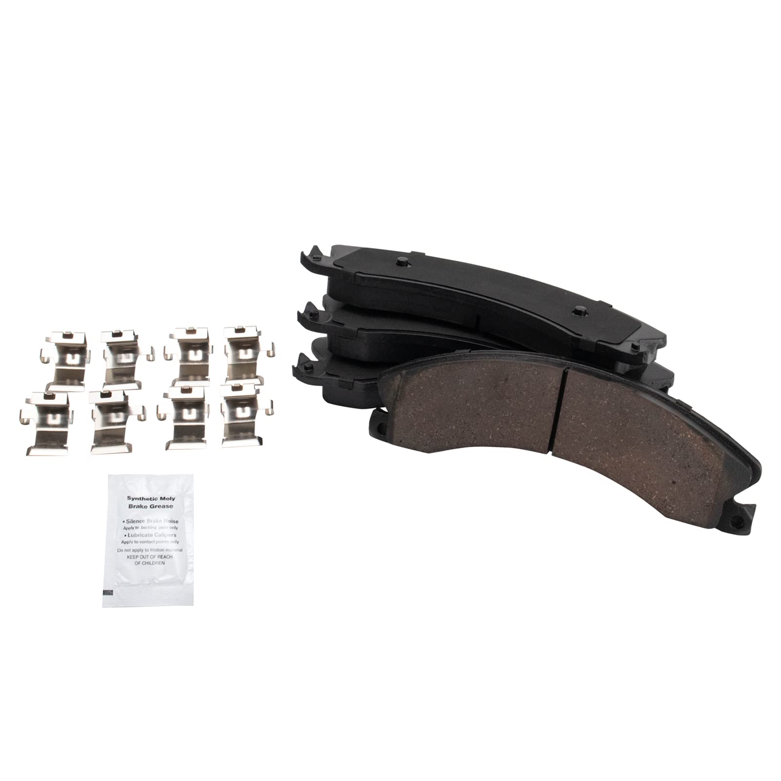 Trq Rear Ceramic Brake Pad & Coated Rotor Kit Compatible With Chevy Gmc 2500 3500 Truck