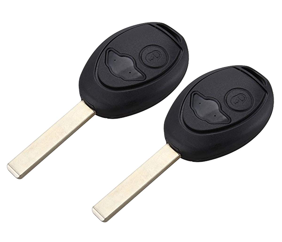 2Pcs Key Fob Shell Remote Case Replacement For 2002-2005 Mini Cooper R50 R53 Without Chip
