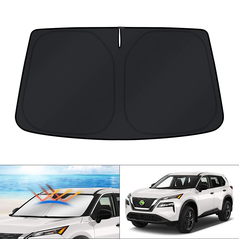 Kust Custom Fit Windshield Sun Shade For 2021-2025 Nissan Rogue 3Rd Gen. Accessories (Not For Rogue Sport) Window Shade Cover Su