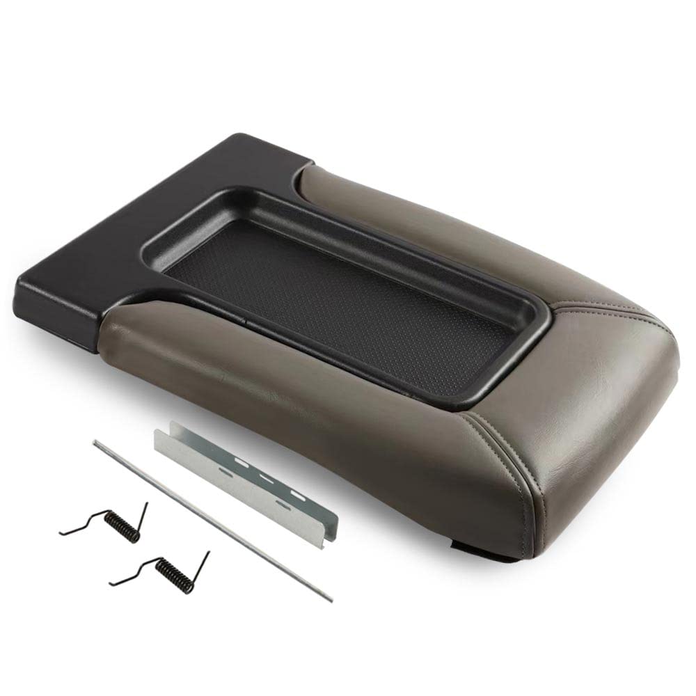 PIT66 Center Console Armrest Kit, Compatible with 99-07 Silverado Avalanche Suburban Tahoe Sierra Yukon Light Grey CCLK-CHGM-001