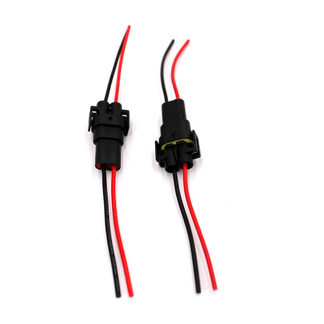 Utsauto 2Set H8 H11 880 881 Female & Male Adapter Wiring Harness Sockets Wire 12V For Headlights Fog Lights