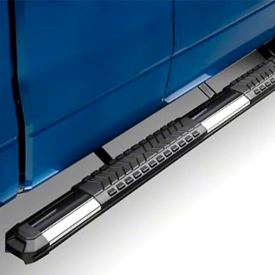 Stainless Steel Cutlass Running Board Compatible With 07-18 Silverado/Sierra 1500 Crew /07-19 Silverado / 2500-3500 Crew Cab - (