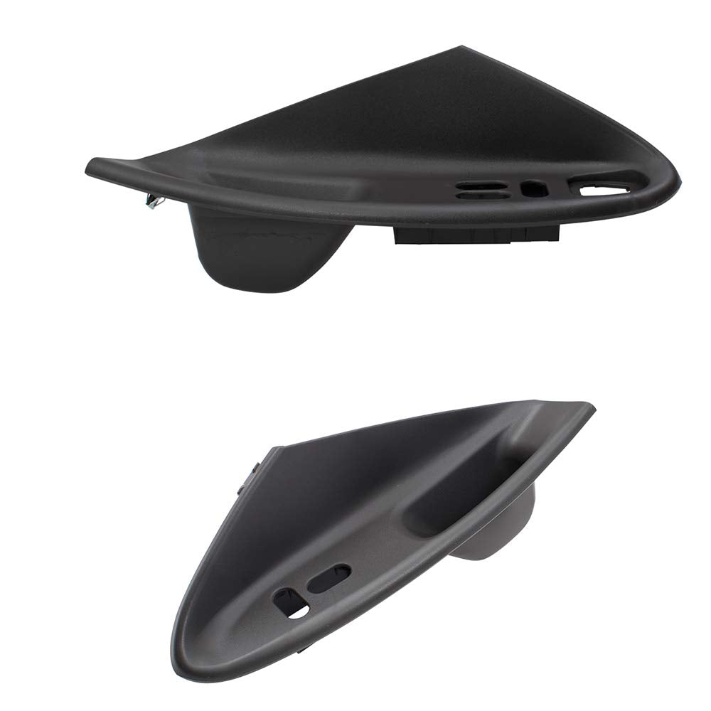 Brock Replacement Pair Set Inside Interior Door Pull Handle Switch Panel Housings Medium Graphite Compatible With Mustang Coupe