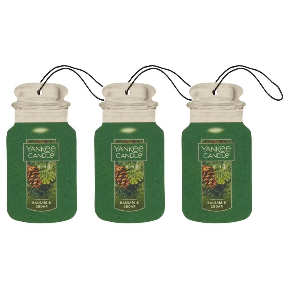 Yankee Candle Paper Car Jar, Balsam & Cedar (Pack Of 1)