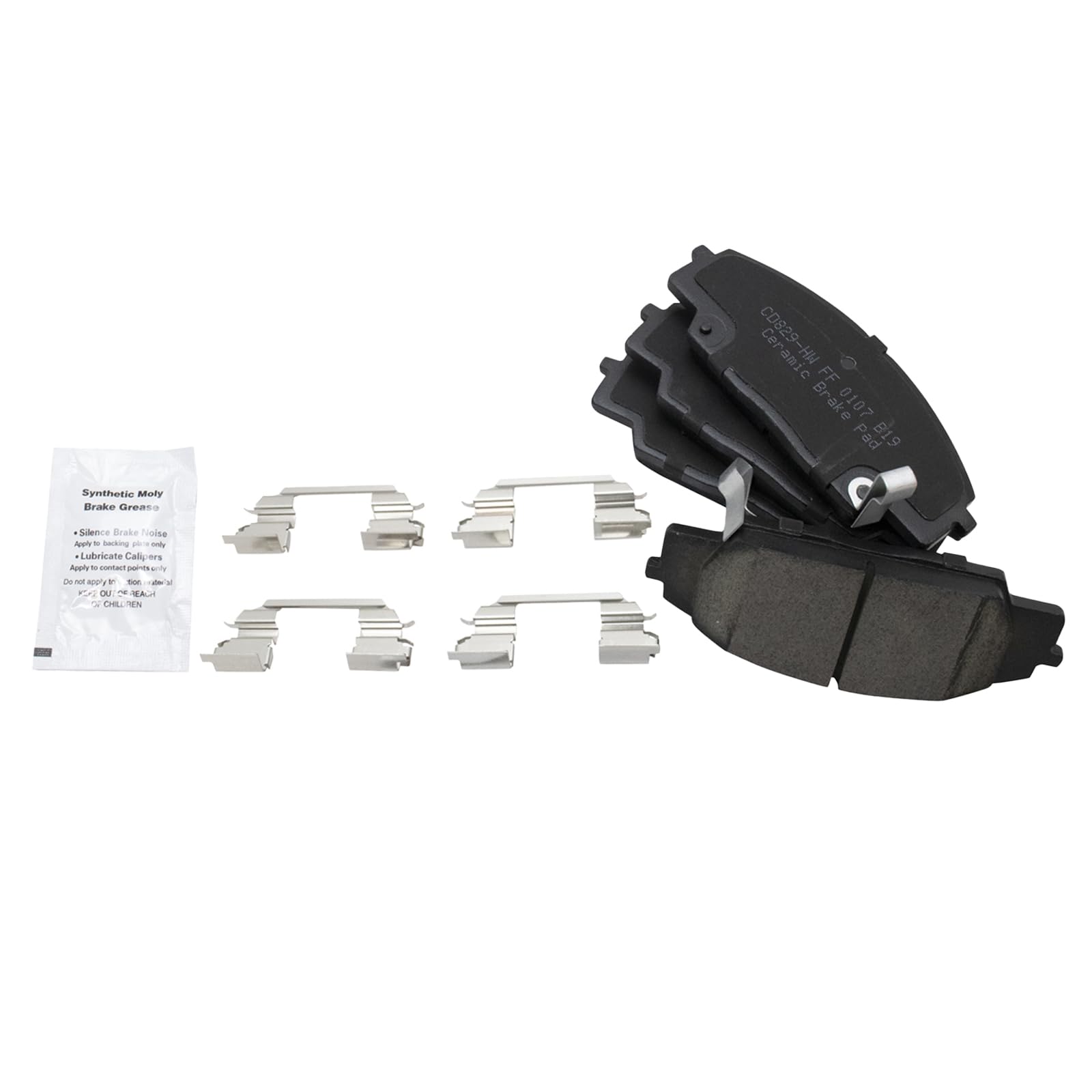 TRQ Front Brake Pads Ceramic Compatible with 2002-2006 Acura RSX 2006-2011 Honda Civic 2000-2009 S2000