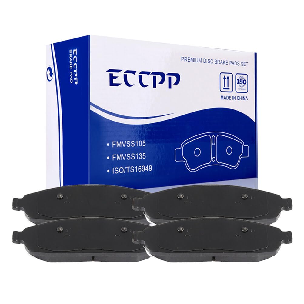 Automuto 4Pcs Front Semi-Metallic Disc Brake Pads Set D1181 For Jeep Commander 2006-2010,For Jeep Grand Cherokee 2005-2010