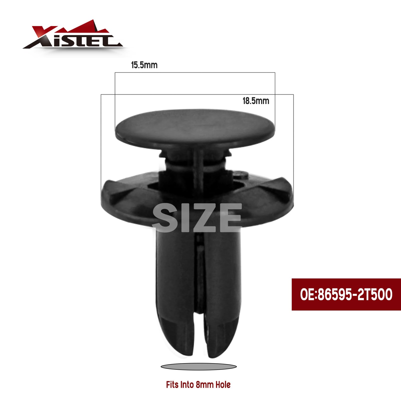 Xislet 120Pcs Fender Liner Push-Type Retainer Clip Fastener Compatible with Hyundai Kia Models Replace 86595-2T500, 86590-28000,