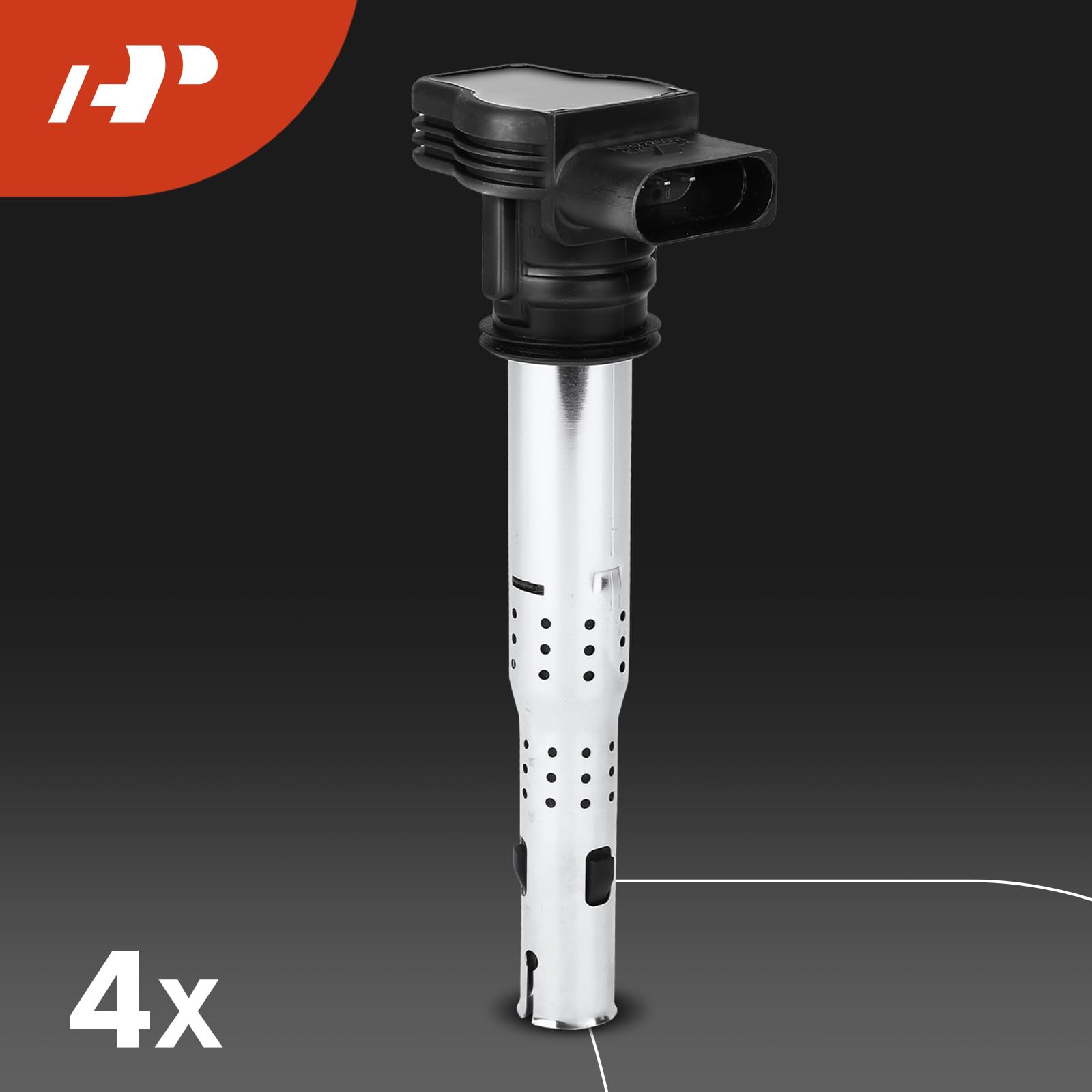 A-Premium Ignition Coil Pack & Iridium Spark Plugs Set for Audi A3/A4 & VW Jetta/Tiguan 2.0L 2.5L (2004-