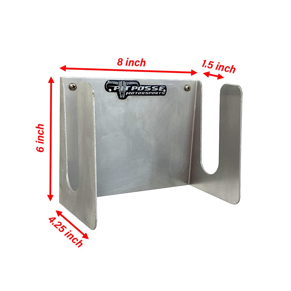 Pit Posse Motorcycle Dirt Bike Stand Hook - Aluminum Organizer for Race Trailer, Garage - Model PP3105, Silver