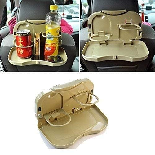 HOMESHOPPER Car Travel Plastic Folding Auto Car Back Seat Table Drink Food Cup Tray Holder Stand Desk Cup Holder Car Tray