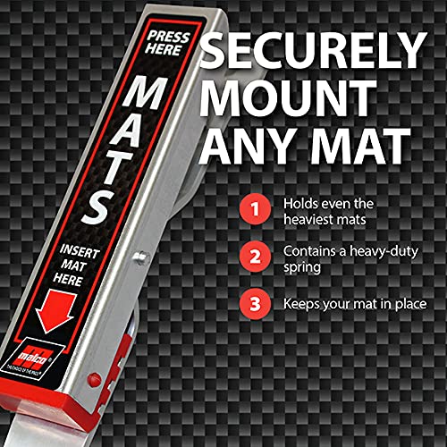 Malco Mat Clamp - Heavy Duty Aluminum Car Wash Floor Mat Hanger / Hold Your Floor Mats While You Clean Your Car / Pack Of 4 (810