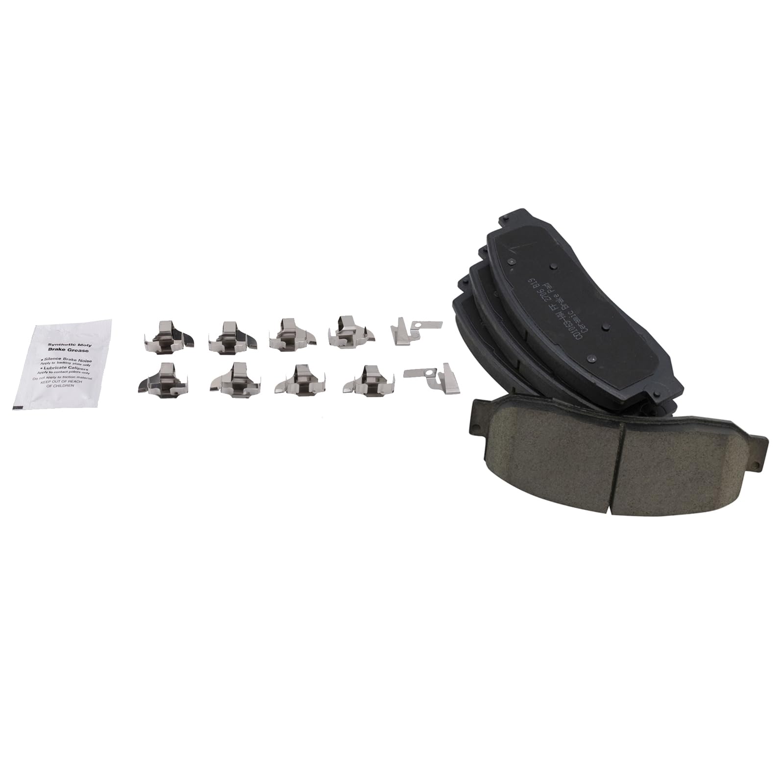 TRQ Front Brake Pads Ceramic Compatible with 2005-2012 Ford F-250 Super Duty F-350 Super Duty