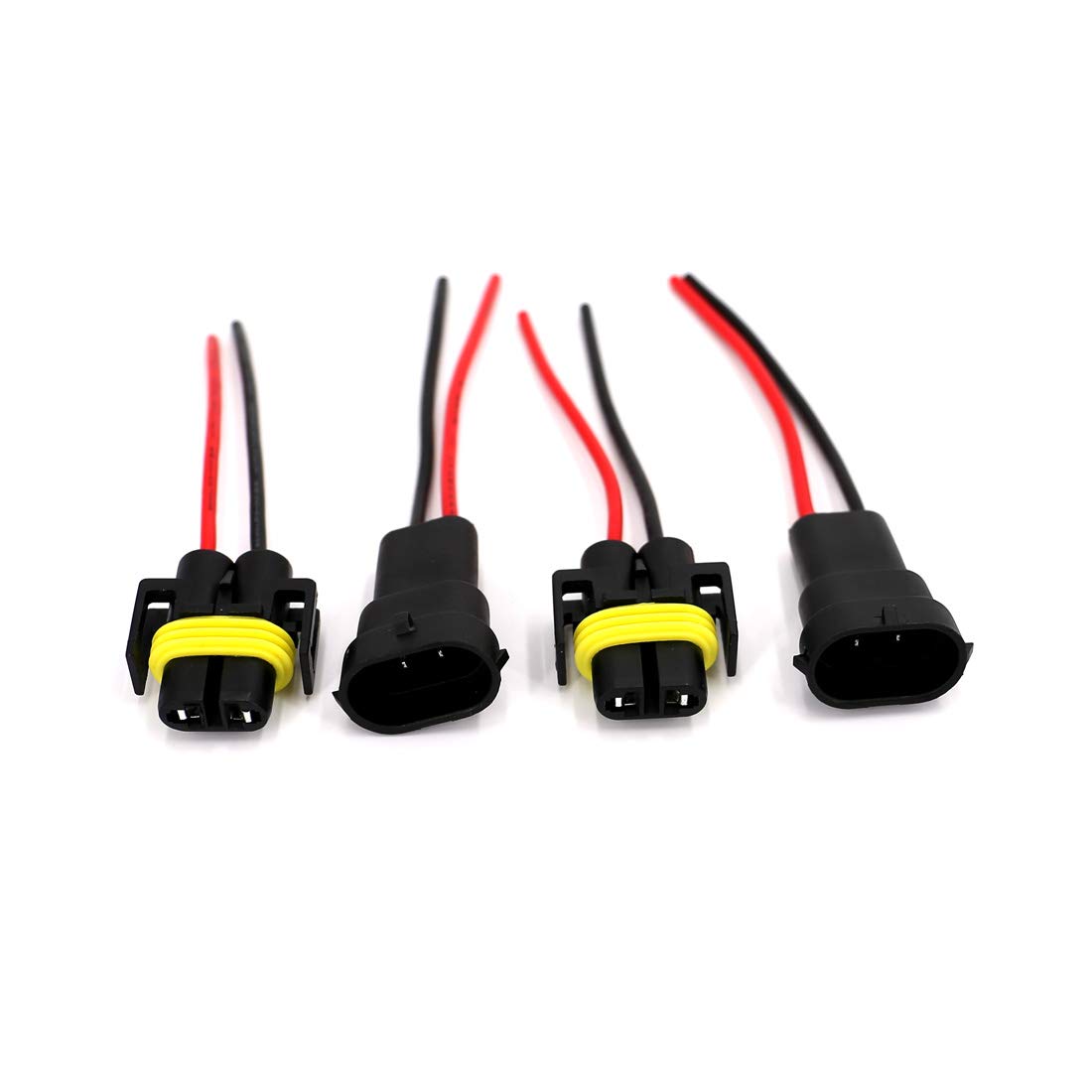 Utsauto 2Set H8 H11 880 881 Female & Male Adapter Wiring Harness Sockets Wire 12V For Headlights Fog Lights