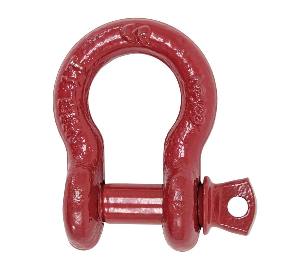 Mytee Products 3/8 Anchor Shackle Forged Carbon Steel w/Alloy Screw Pin Load Limit # 1.0 Ton (2,000 Lbs.) | Double Rust Protecti