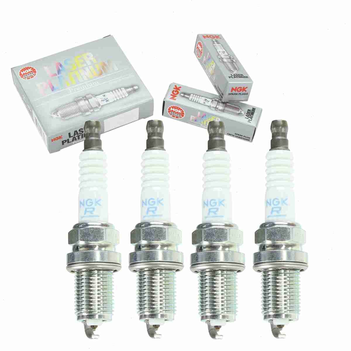 4 pc NGK Laser Platinum Spark Plugs compatible with Honda S2000 2.0L 2.2L L4 2000-2009