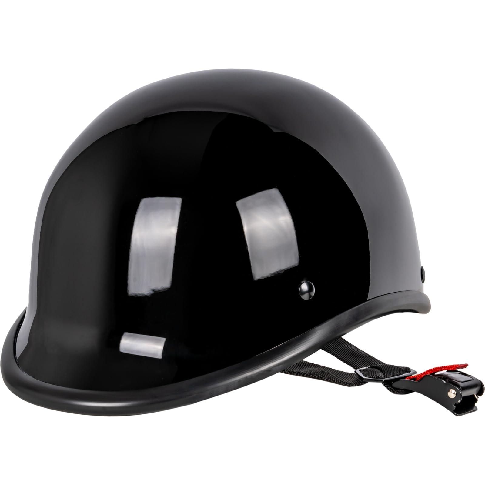 Yesmotor Vintage Motorcycle Half Helmet - DOT Approved, Lightweight, Medium, Light Black