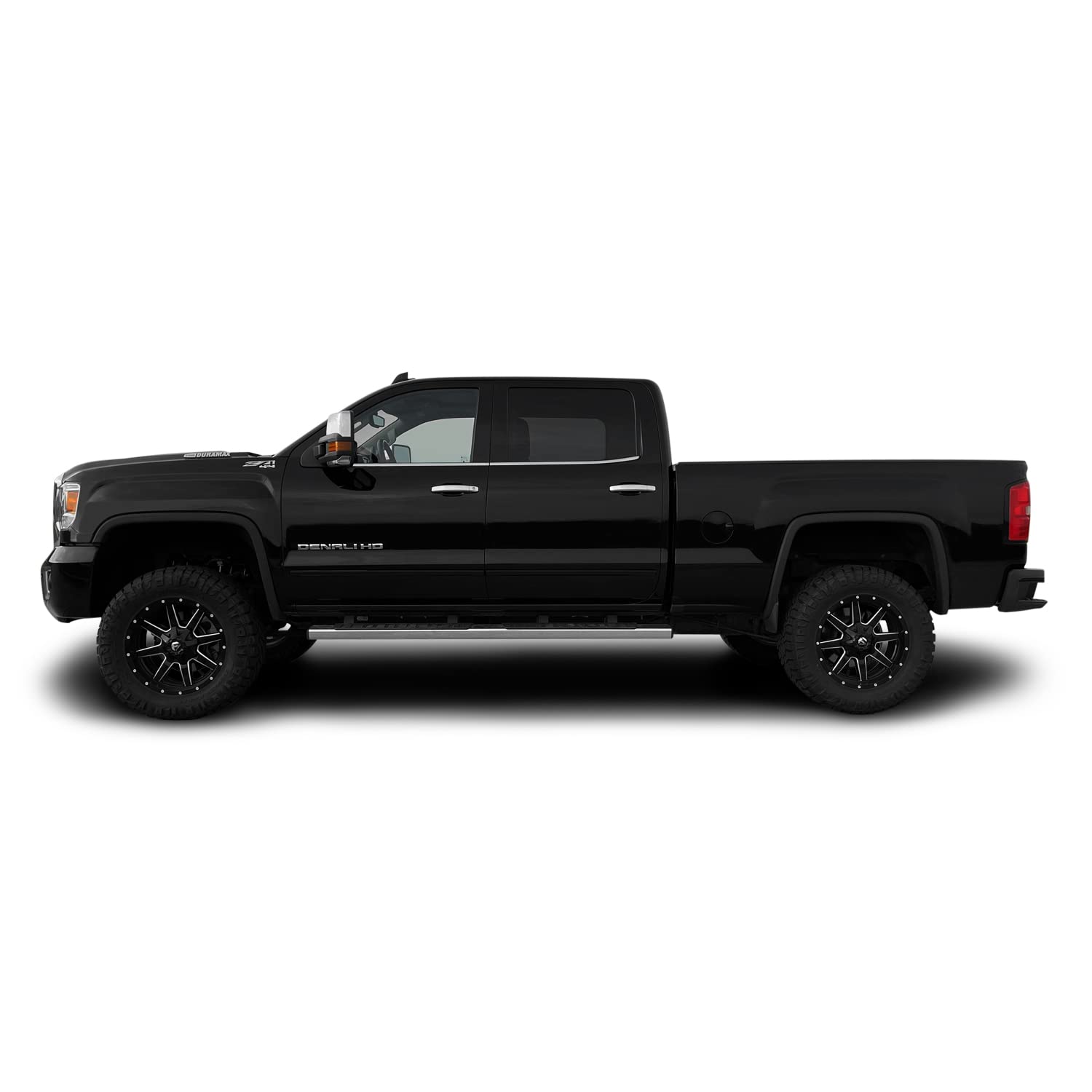 Slickmod Chrome Delete Blackout Vinyl Overlay For 20142019 Gmc Sierra 1500 2500 3500 Door Trim 2. Door Trim, Gloss Black
