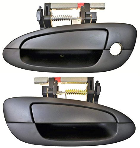 PT Auto Warehouse NI-3118P-FPK - Outer Exterior Outside Door Handle, Primed Black - Front Left/Right Pair