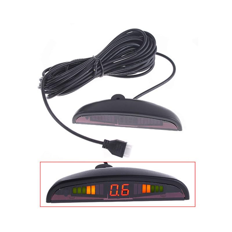 Car Parking sensors,4 Sensors kit Parking sensors Buzzer Radar,Desplay LED,Acoustic Auto Reverse Backup System (Silver)