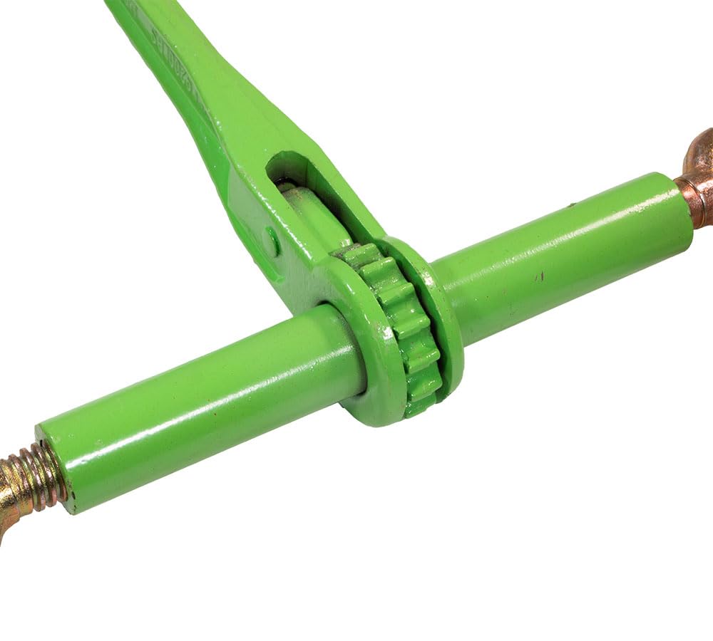 Mytee Products 2 Pack Heavy Duty Ratchet Load Chain Binder - 3/8" - 1/2" Hi-Viz Green, 9,200 lbs Working Load Limit