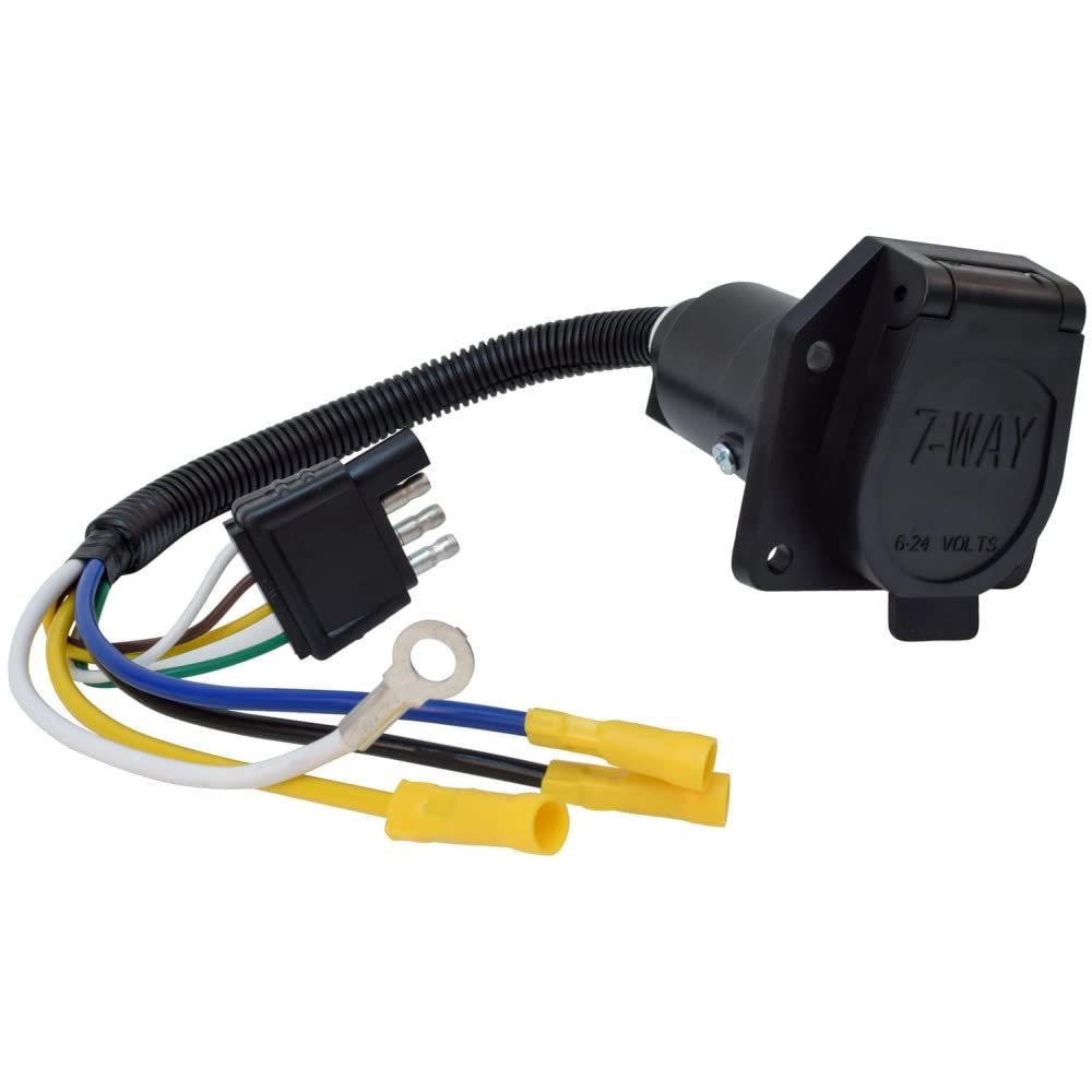 Valterra A10-7084Vp 12 7 Way To 4 Way Pre-Wire Harness , Black