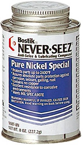 Never-Seez NSBT-8N Silver Pure Nickel Special Anti-Seize Compound, -297 Degree F Lower Temperature Rating to 2400 Degree F Upper