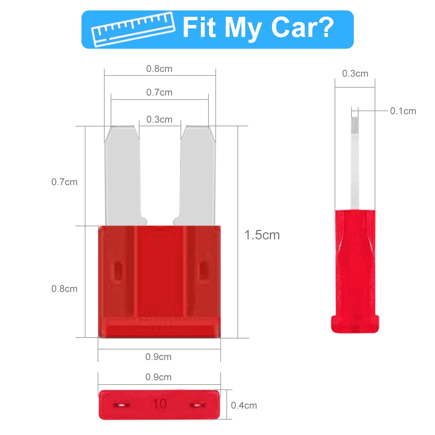Micro2 Fuses Assortment Kit- 105 Pcs Atr Apt Blade Car Fuses With Fuse Puller, Automotive Replacement Fuses For Car, Boat, Rv, T
