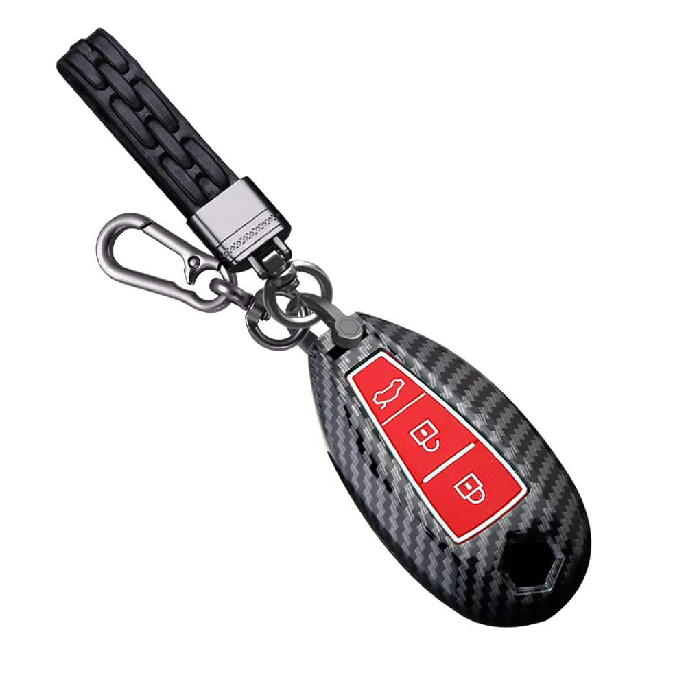 Sanrily Carbon Fiber Pattern Key Fob Cover Fit For Suzuki Swift Sx4 S-Cross Vita