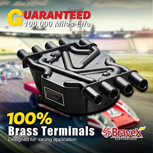 Bravex Distributor Cap And Rotor Kit Brass Terminals For Chevy Gmc Vortec V8 5.0L & 5.7L Dr474/ Dr331 Trucks