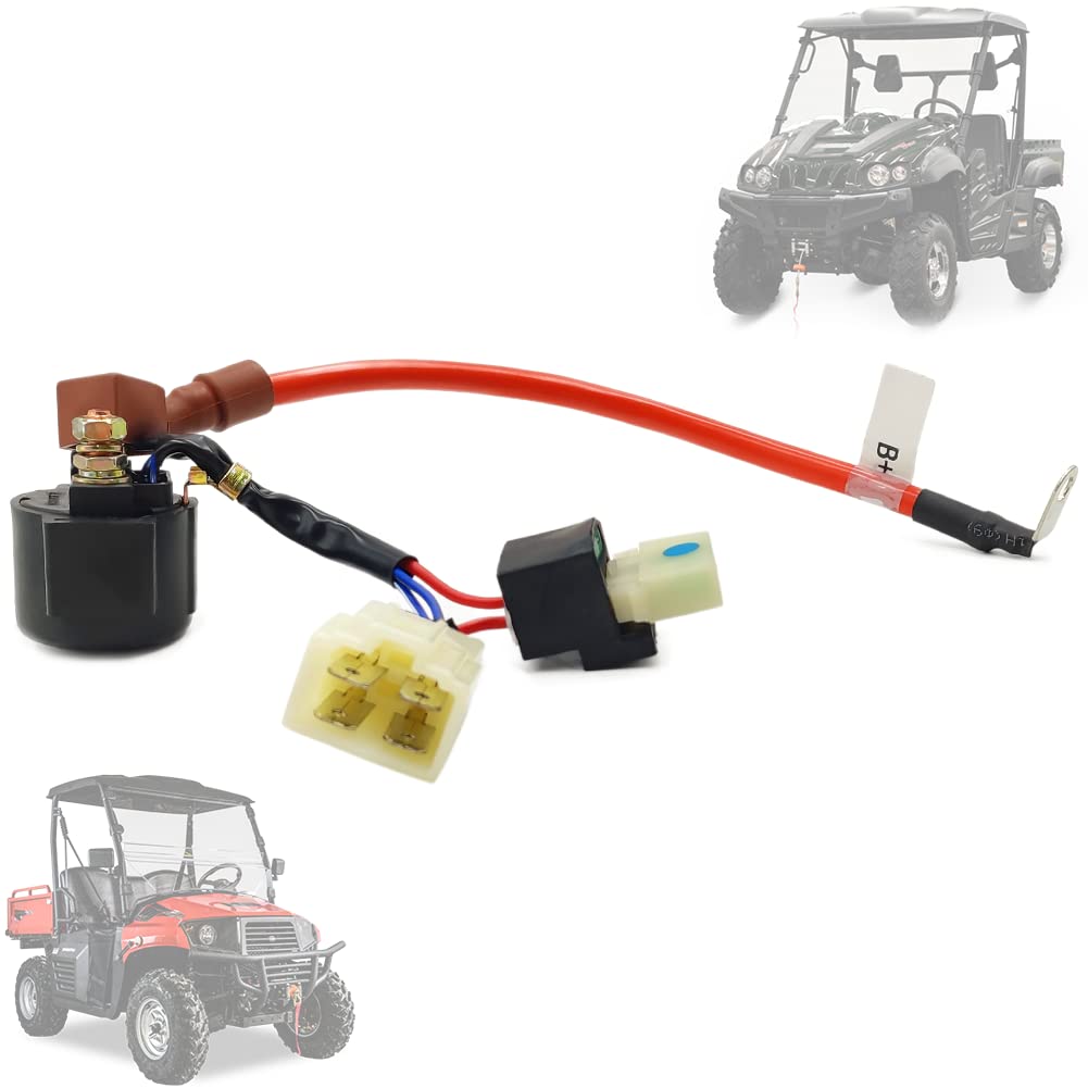 Qymoto Hisun 500 Starter Solenoid Relay Compatible For Hisun 500 700 Utv,Axis 500 700,Msu500,Coleman 400 500,Cub Cadet Challenger(Not Fit For Hisun 550 750)