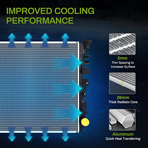 Autosaver88 Radiator Compatible With 2009-2018 Ram 1500 2011-2013 Ram 2500 3500 3.6L 3.7L 4.7L 5.7L V6 V8
