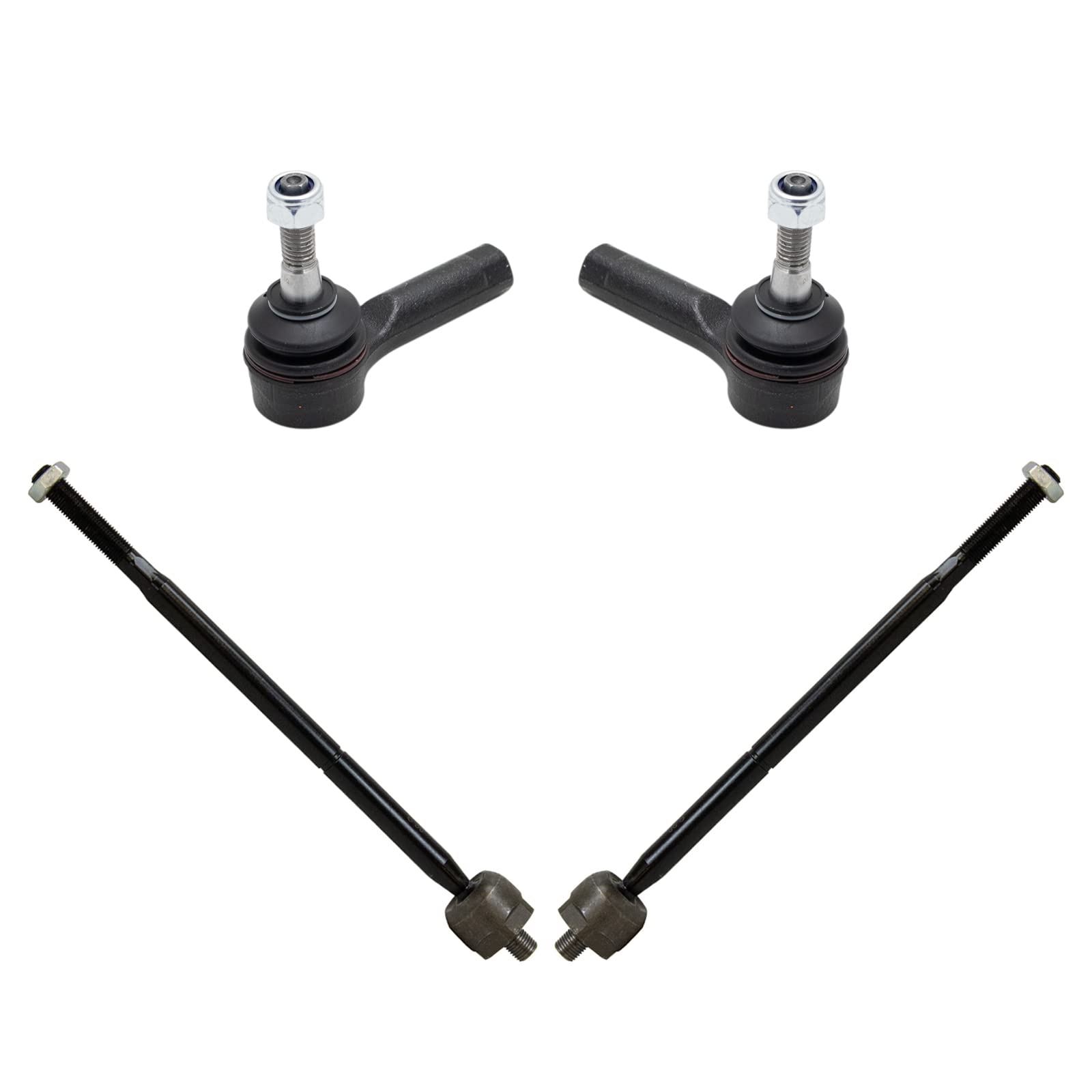 Trq Front Inner And Outer Tie Rod Set Compatible With 2013-2022 Buick Encore 2015-2022 Chevrolet Trax