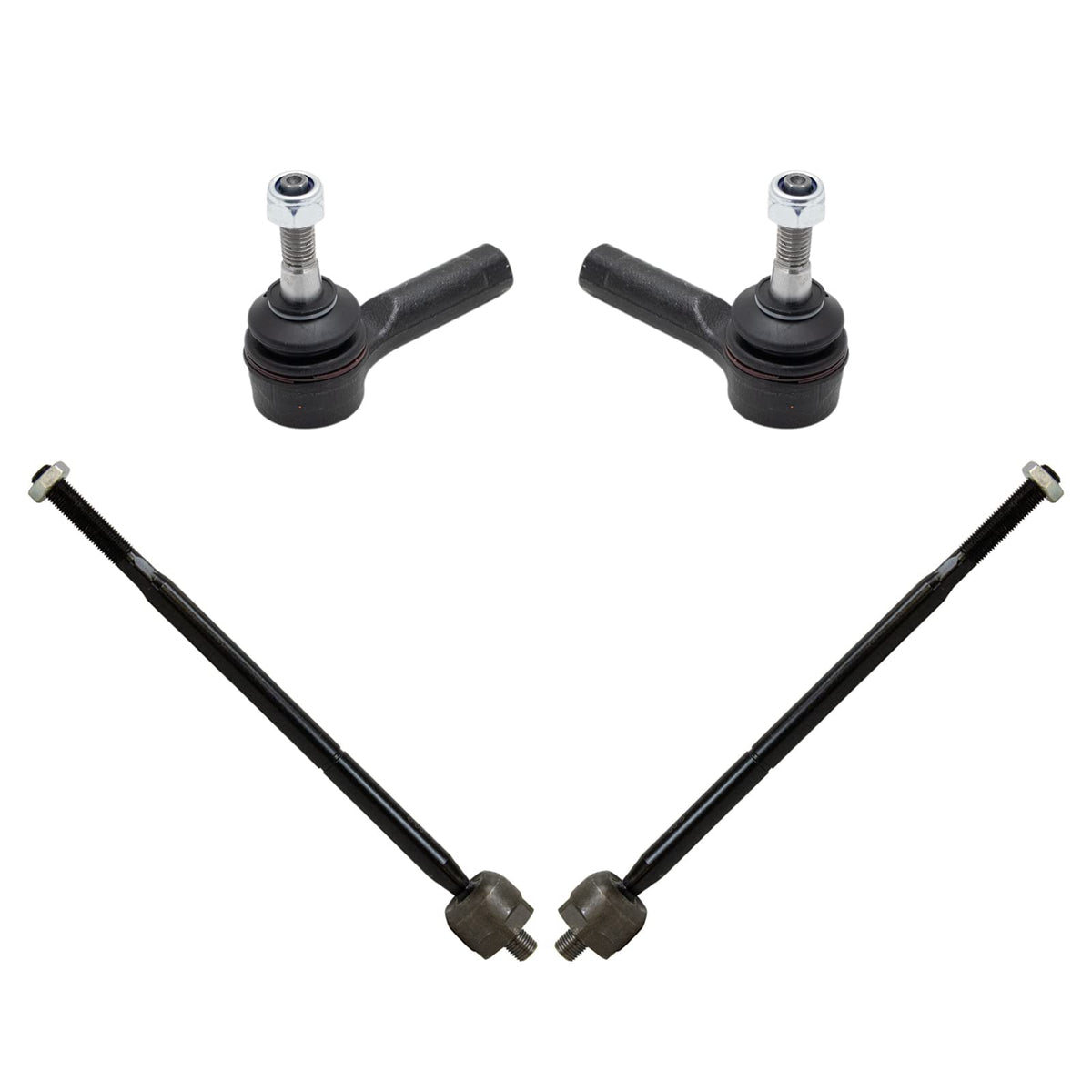Trq Front Inner And Outer Tie Rod Set Compatible With 2013-2022 Buick Encore 2015-2022 Chevrolet Trax