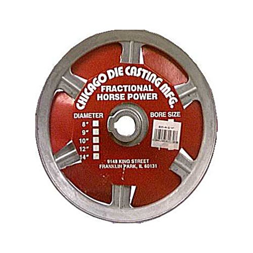 Chicago Die Cast 8 in. Dia. Zinc Single V Grooved Pulley