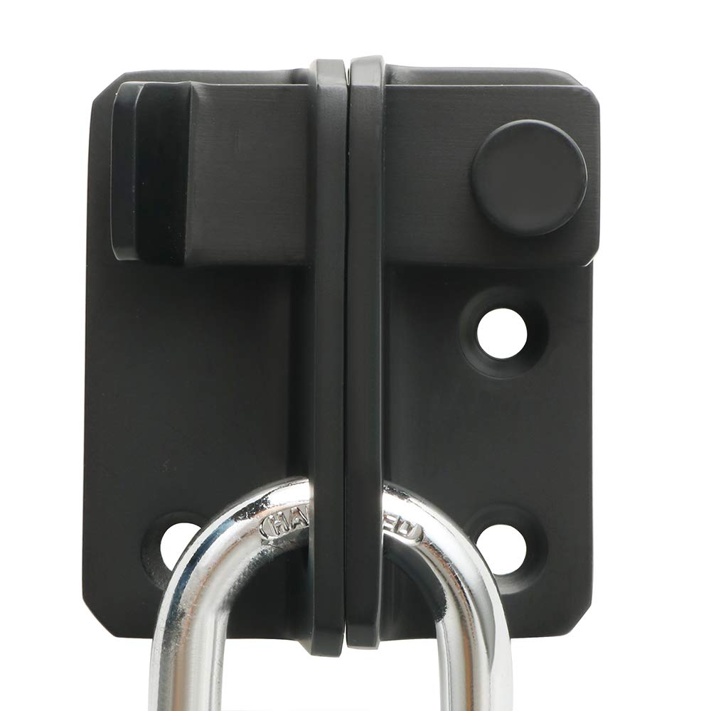 Alise Flip Latch Gate Latches Slide Bolt Latch Safety Door Lock Catch For Barn Cabinet Pet Cage Garden Bathroom Garage Window Sliding Door,Heavy Duty Stainless Steel Matte Black,Ms3006R-B