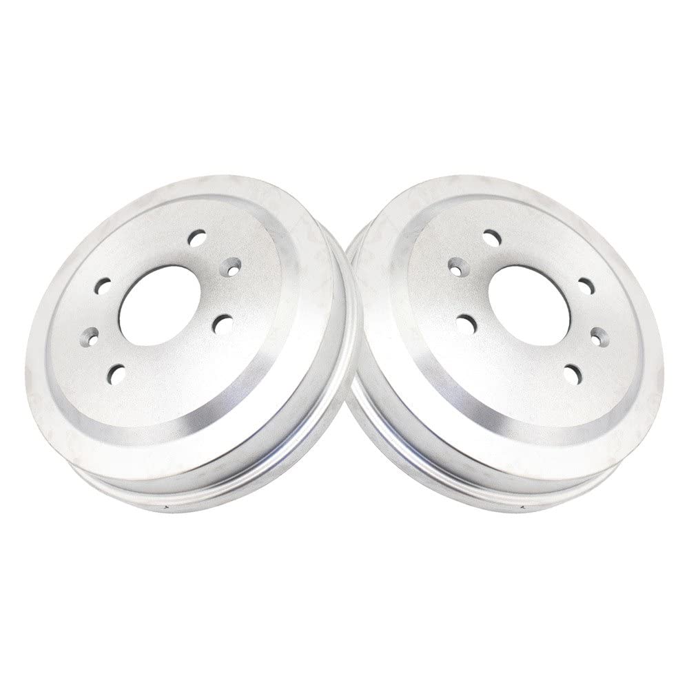 Trq Rear Brake Drum Pair Set Compatible With 2005-2011 Chevy Aveo / 2006-2011 Chevy Aveo 5/2007-2010 Pontiac G3 / 2013-2019 Chev