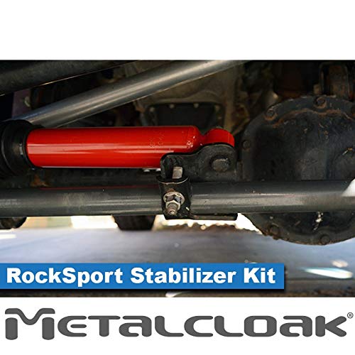 Rocksport RED Steering Stabilizer Kit by MetalCloak, For JK Wrangler, Provides Additional Valving, Improved Performance, Steerin