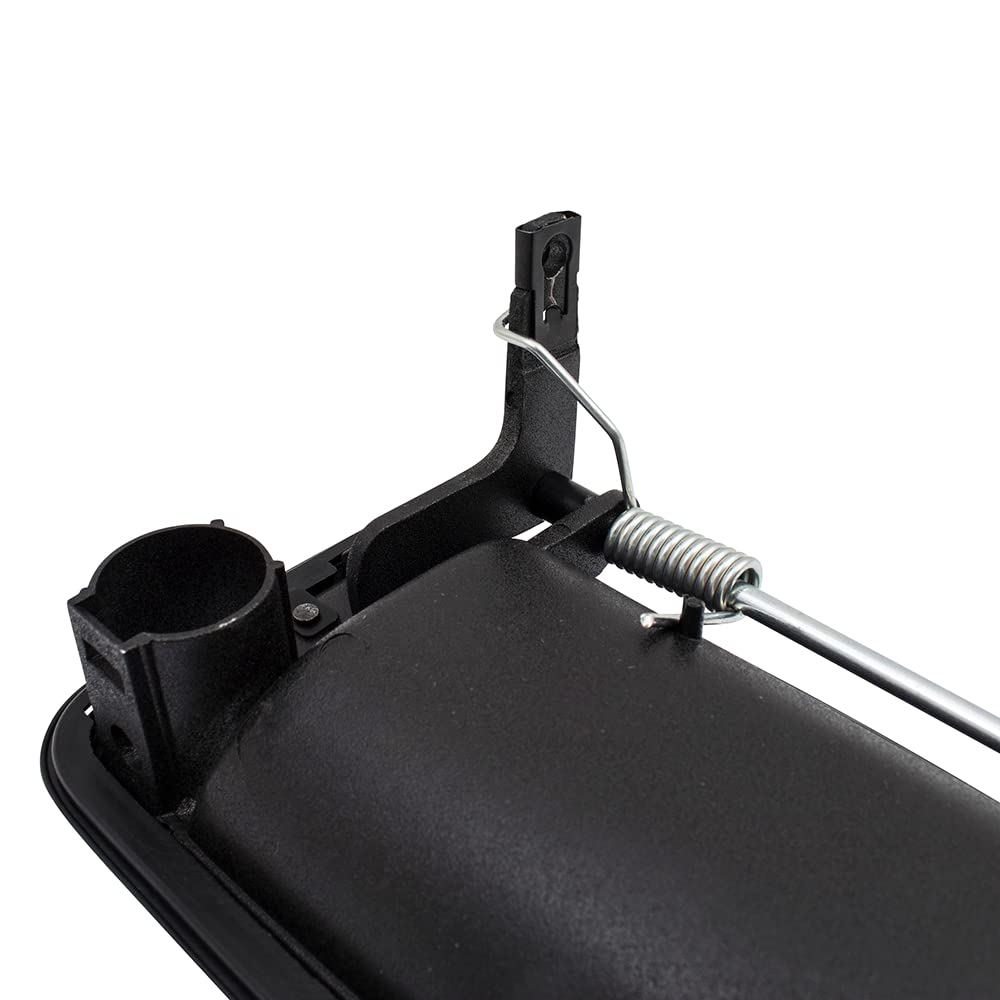 AutoandArt Brock Replacement Driver & Passenger Side Front Outside Textured Black Metal Door Handle & Base compatible with 1995-2000 GM Pickup Truck