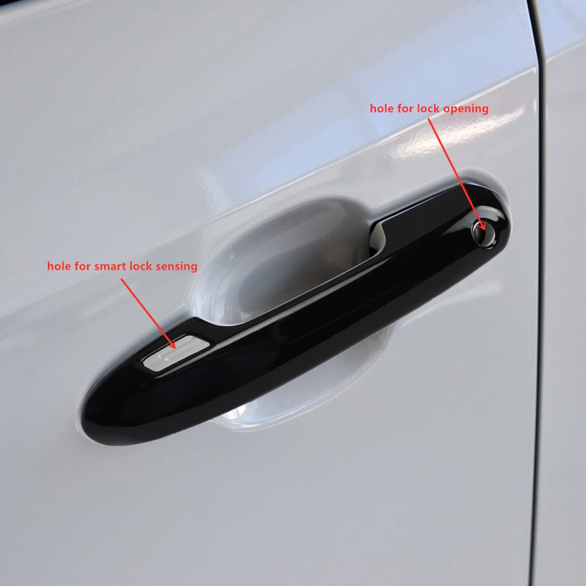 Dloveg Exterior Door Handle Cover Compatible For 2019-2021 2022 2023 2024 Toyota Rav4 Accessories For Highlander 2023 2022 2021 2020 Handle Protectors With 4 Holes Fo Auto Sensors (Glossy Black)