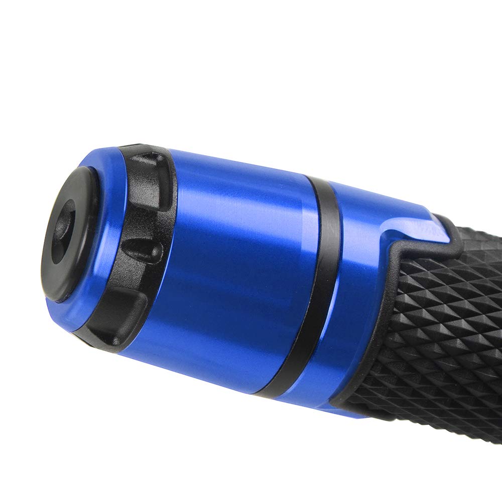 7/8'' 22Mm Motorcycle Cnc Aluminum Powersports Handlebar Grips With Grip Ends For Gsxr 125 250 300 600 750 1000 1300 Blue