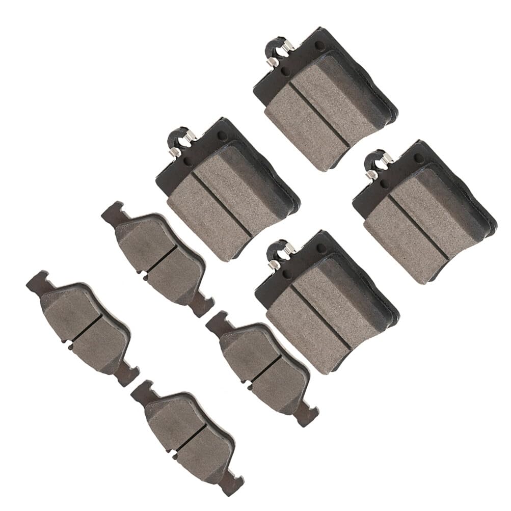 Cciyu D710 D779 Front & Rear Semi-Metallic Disc Brake Pads Kit For Mercedes-Benz C230 99-00, C280 96-00, E300 96-97, Slk230 98-0
