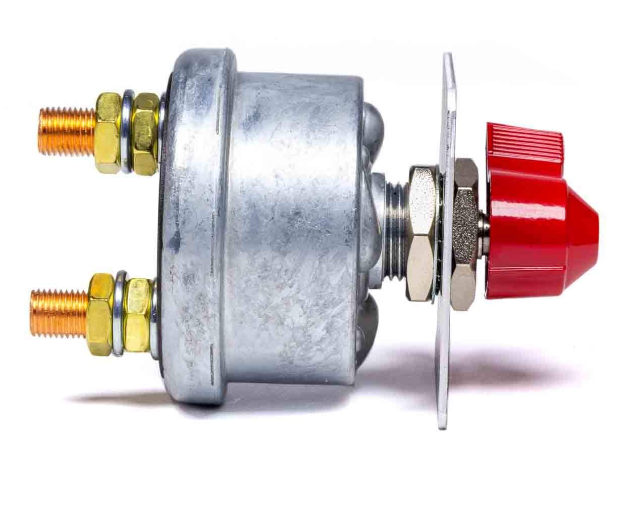 Quickcar Racing Products 55-010 Red 2-1/2' High X 2-1/2' Wide Handle Battery Master Disconnect Switch With Black Mounting Panel