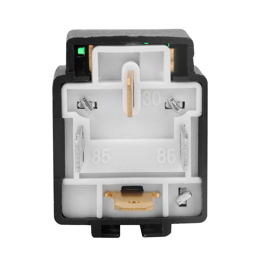 Dc 12V 30A Fused Relay,Black 4-Pin Relay Box, Car Relay, Normally Open Contacts Fused Relay, With Bracket,For Automotive And Lamp Accessory Applications