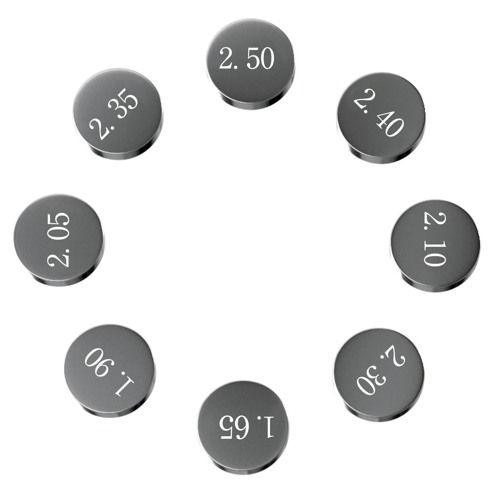 LCGLY 7.48mm O.D. Adjustable Valve Shim Kit 1.20mm-3.50mm Thick Fit for Yamaha YZ250F 2001-2012/Kawasaki KLX300R 1997-2005 KX250