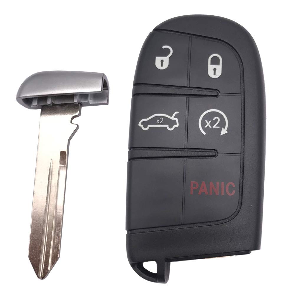 Replacement Keyless Entry Key Fob Cover Case fit for Dodge Charger Challenger Jeep Grand Cherokee Compass Renegade Patriot Grand