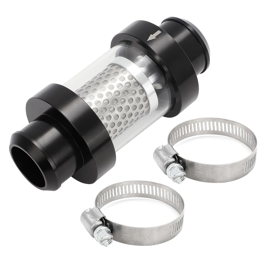 WIKIBB 1-1/2 Universal Filter Inline Heater Core Coolant Filter and Inspection System Stainless Steel Filter Mesh Matching Fix