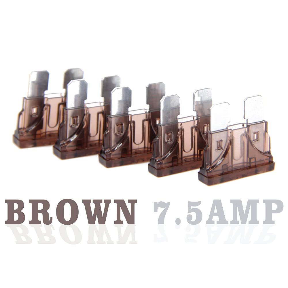 (20 pcs) 7.5 Amp Standard Blade Fuse, 7.5 A Automotive Fuse for Car Truck