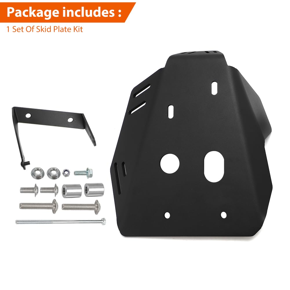 WIKIBB Aluminum Black Skid Plate for Honda CRF110F 2019-2024